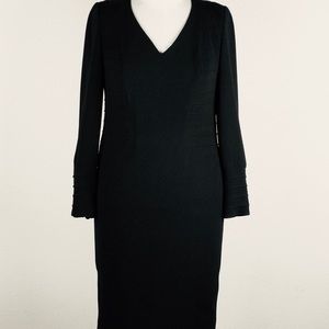 Vintage Lourdes Chavez Black Long Sleeves Dress